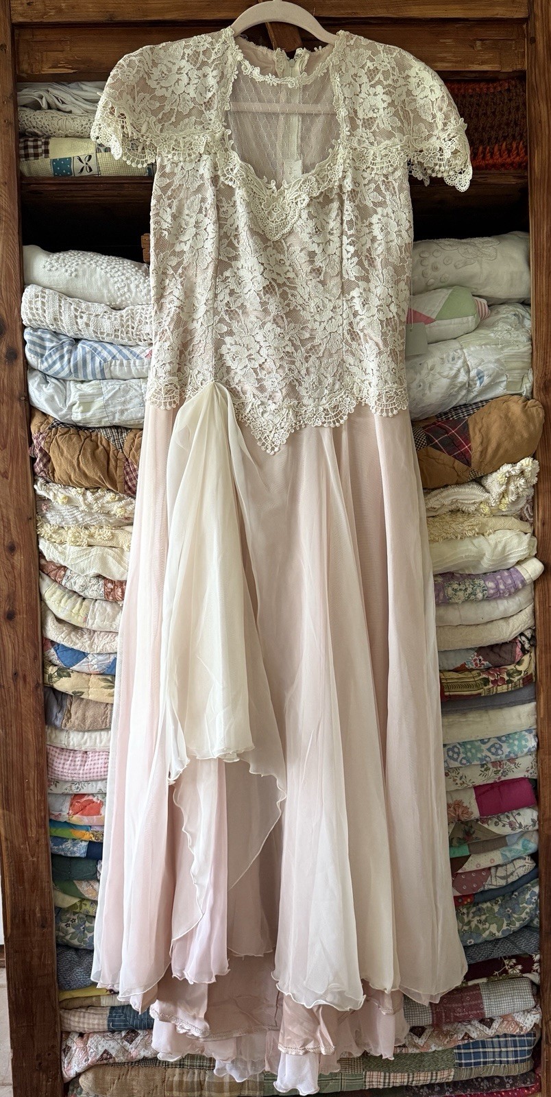 Susan Lane’s Country Elegance Bridal/Formal Dress Size 8 Blush Pink Vintage