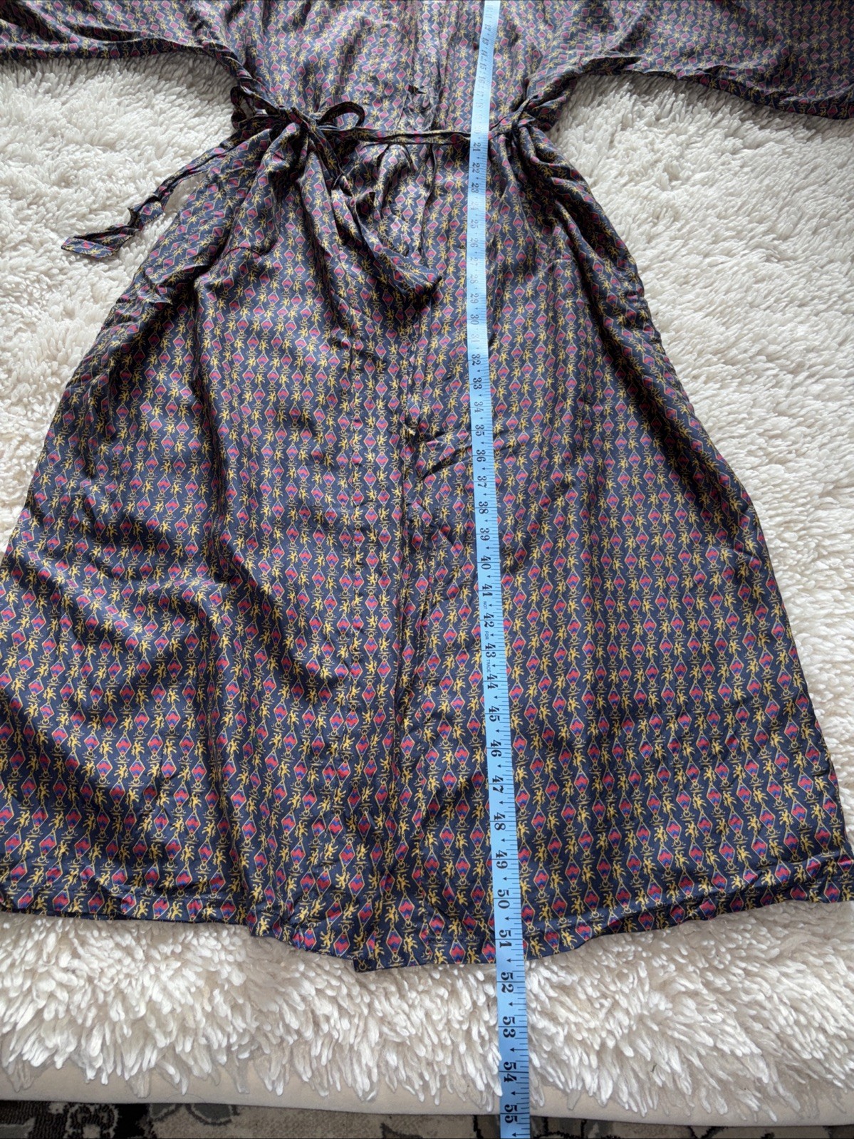 Vtg! Silk Robe Kimono Whitby Asian Long Lightweight one size NICE!