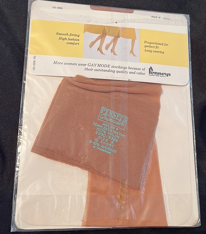 Vintage Stockings~Agilon Seamless By Gaymode~Sz B 9~10.5~GALA~NIP~MCM Penneys