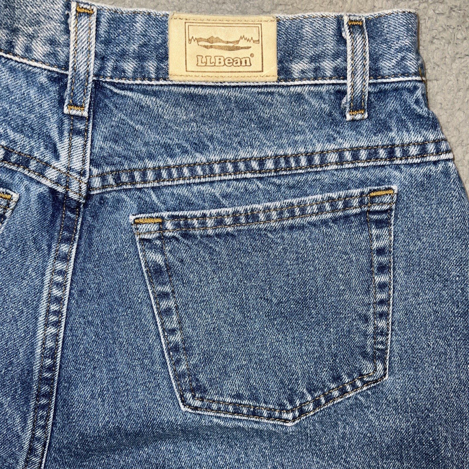 VTG LL Bean Jeans Women Sz 14 (29×28) Blue Denim Straight Leg Made In USA Pants