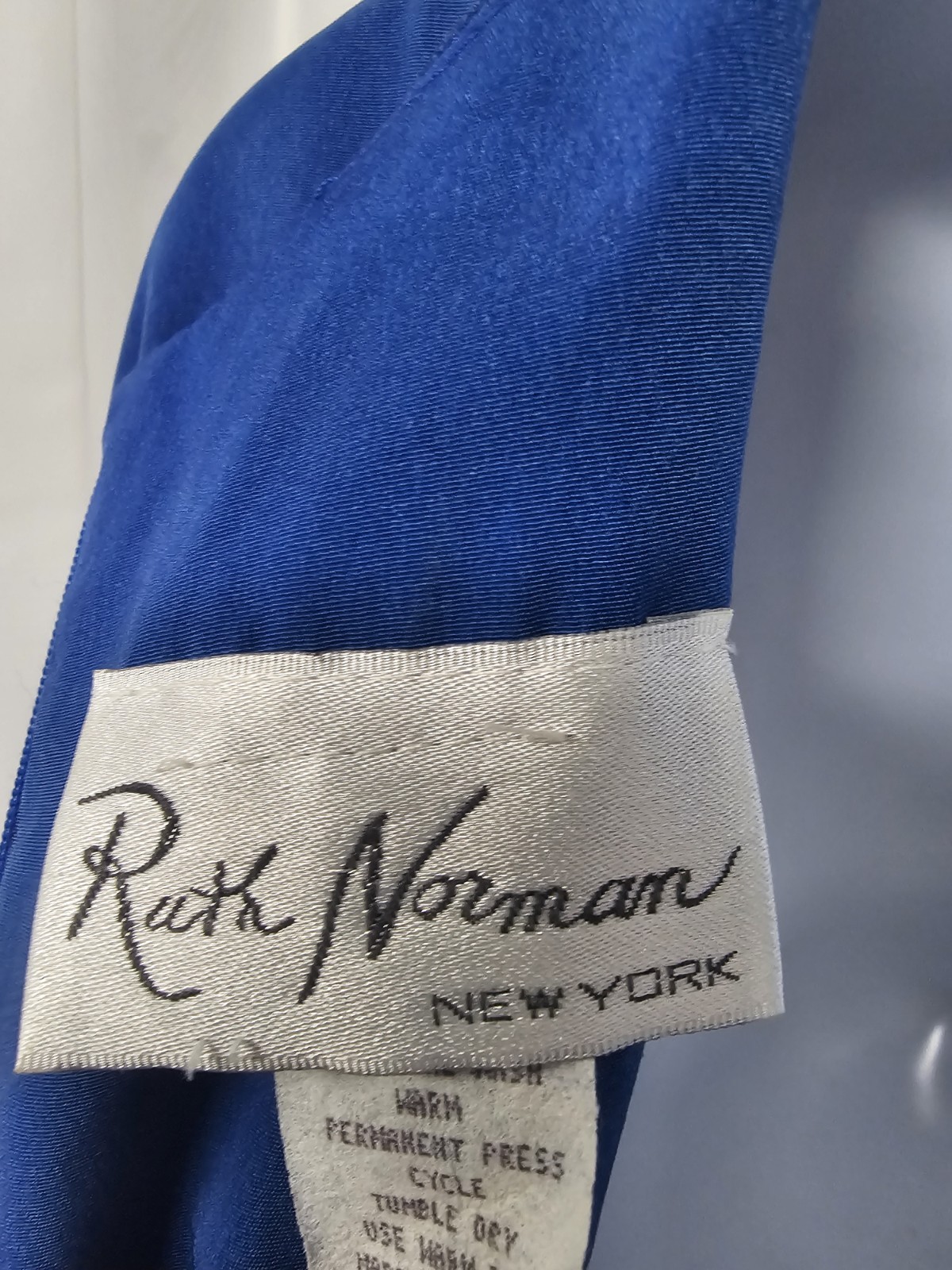 Vintage Ruth Norman Dress Blue Grunge Shift Retro L