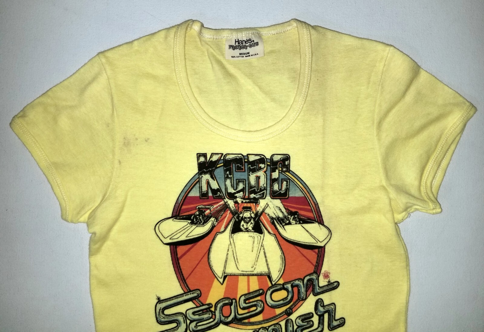 VTG 1980 NATIONAL DRAG BOAT RACING T-SHIRT TEE WOMAN MEDIUM M TOP LAKE MING JET