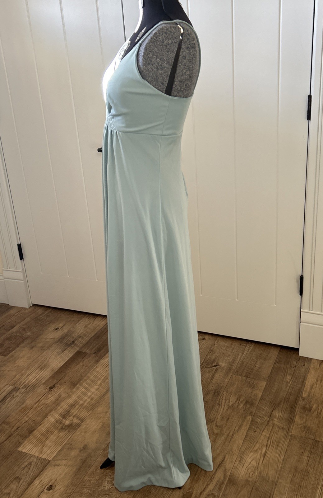 Vintage 1970’s Vicky Vaughn Blue Spaghetti Strap Dress With Waist Tie Jacket