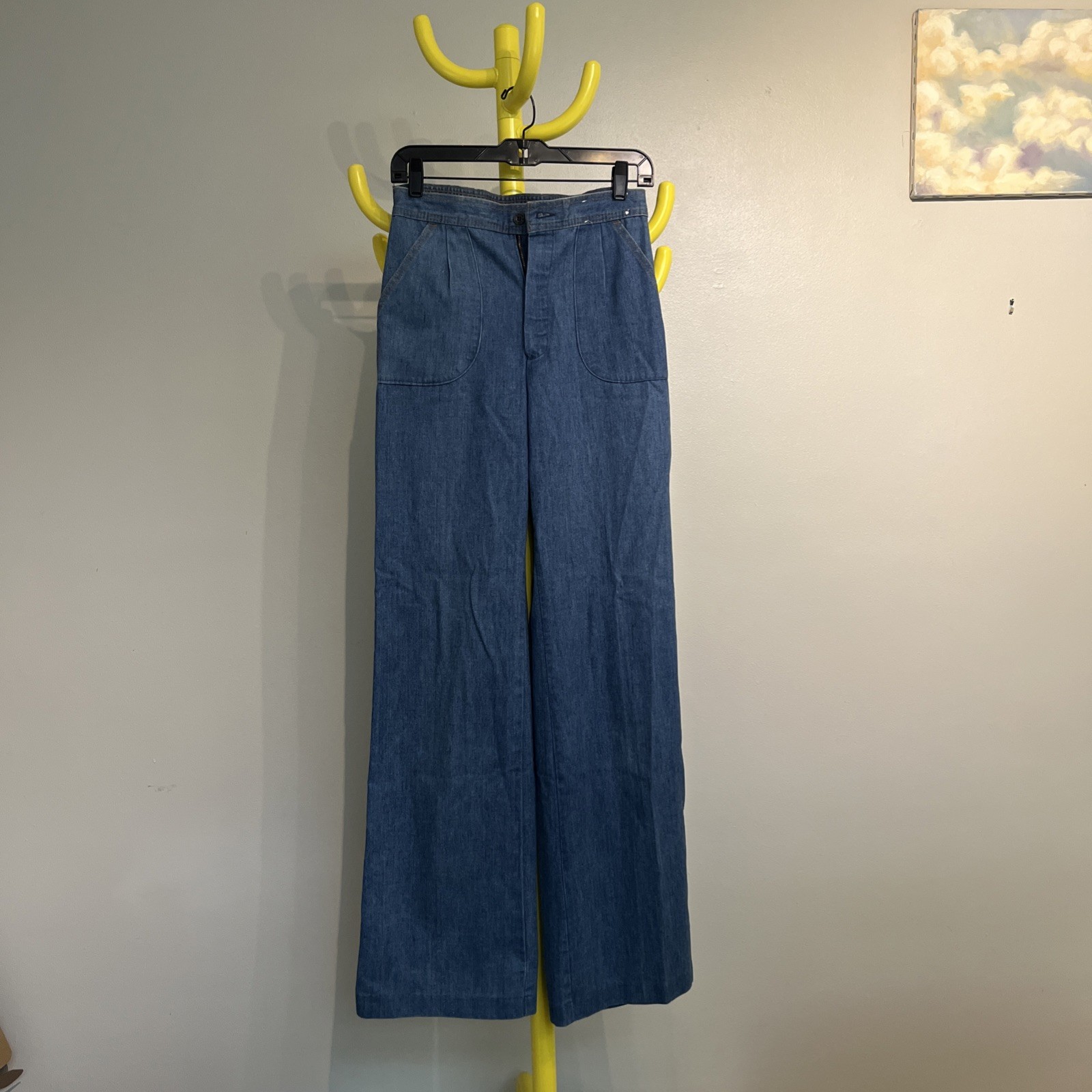 Vintage Levi’s Wide Leg Flare 60s 70s Talon Zip Orange Tab Denim Jeans