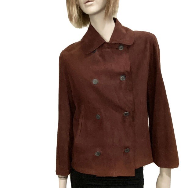 LOEWE Madrid 1846 Reversible Peacoat Soft Lambskin Leather Jacket Women’s M/L