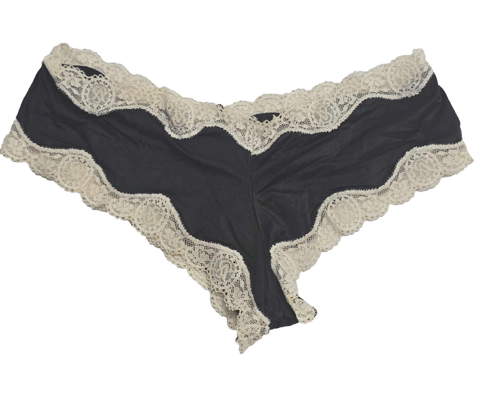 Y2K Victoria’s Secret vintage Dream Angels Black Lace Tanga Panties XS 2011 READ