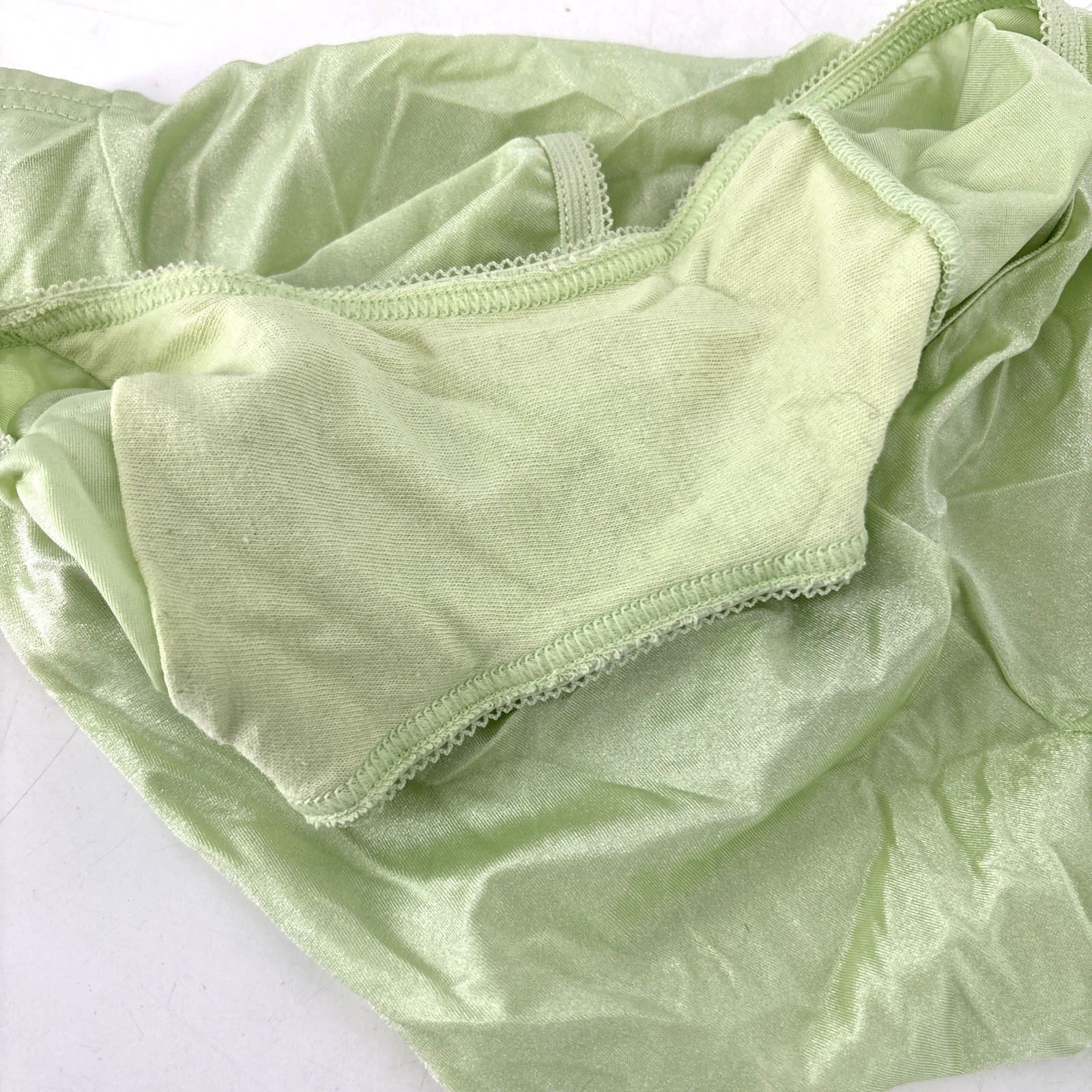 Vintage Vanity Fair Satin Brief Panties LOT Size 6 Purple Green Blue Shiny Gloss