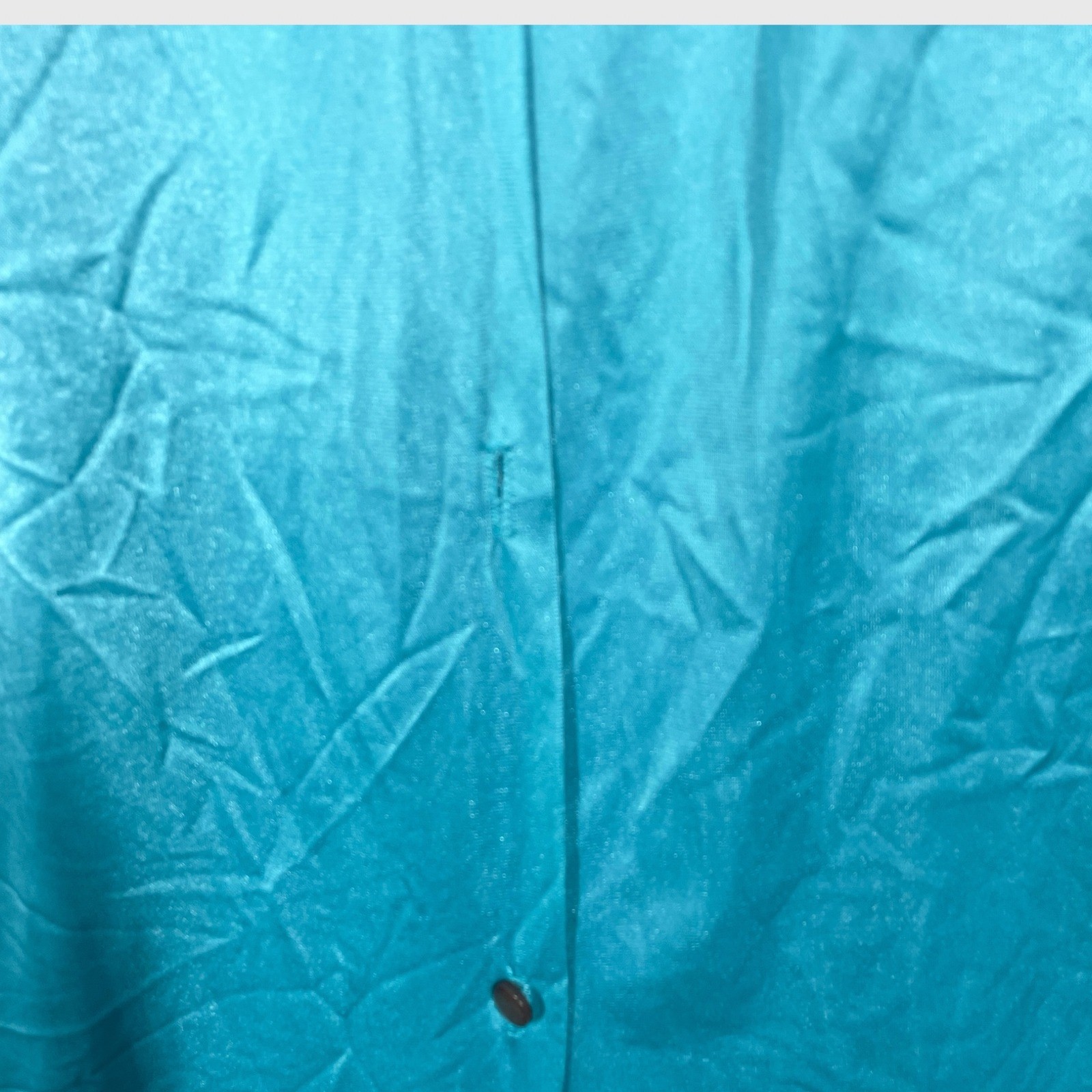 J.C. Penney Nightgown Women Large Teal Blue Vintage Lace Trim Robe Loungewear