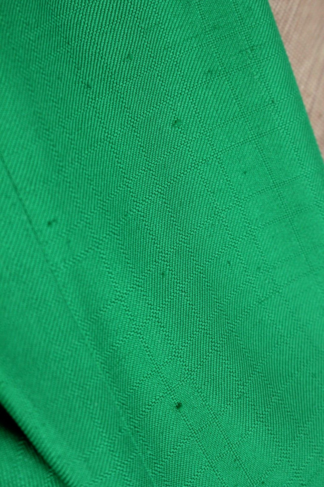 VTG Women’s 60s 2 Pc Kelly Green Dress Suit Set W/ Lion Head Buttons M/L 1960s