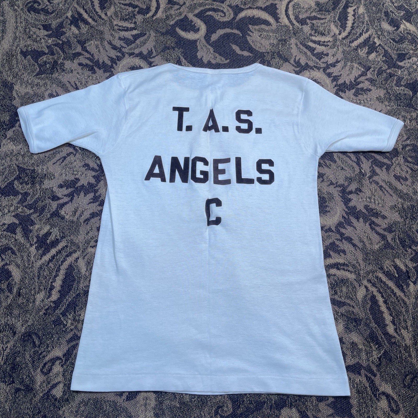Vtg 60s Woman’s T Shirt I’m A Little Angel Baby Tee Size Medium Cream