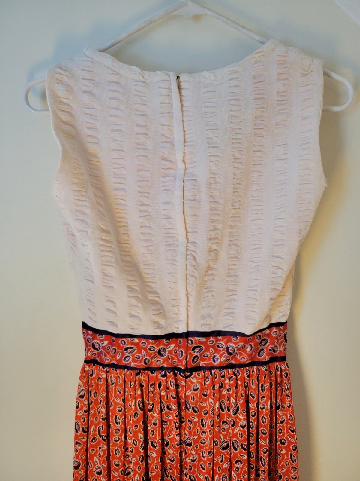 VTG 60’s 70’s Shady Lane Red White & Blue Floral Cottage Dress