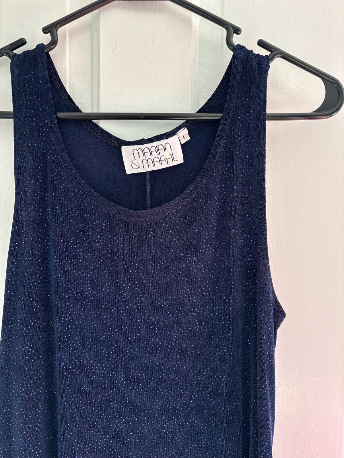 Sparkly Swingy Slip Dress L Blue Sexy Fairy Whimsigoth VTG 90s Stretchy