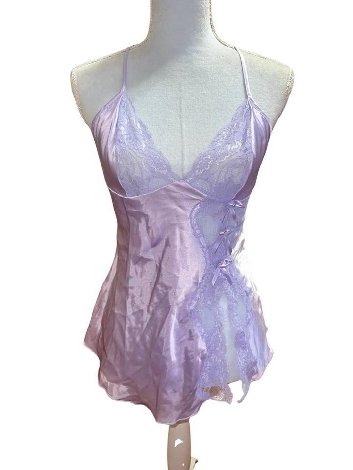 Frederick’s of Hollywood Lavender Satin Lace Cami