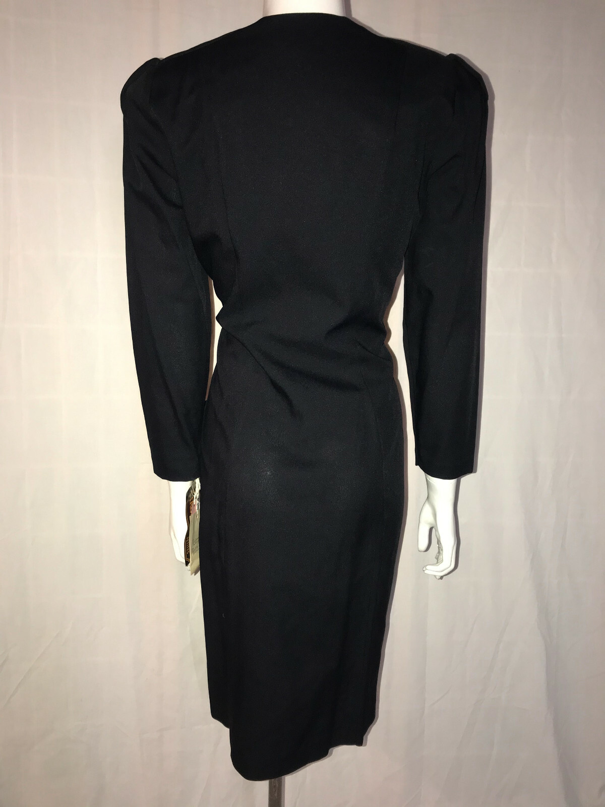 NWT VTG TAURUS NITES Formal Cocktail Evening Black Dress Beaded Size 10 Petite