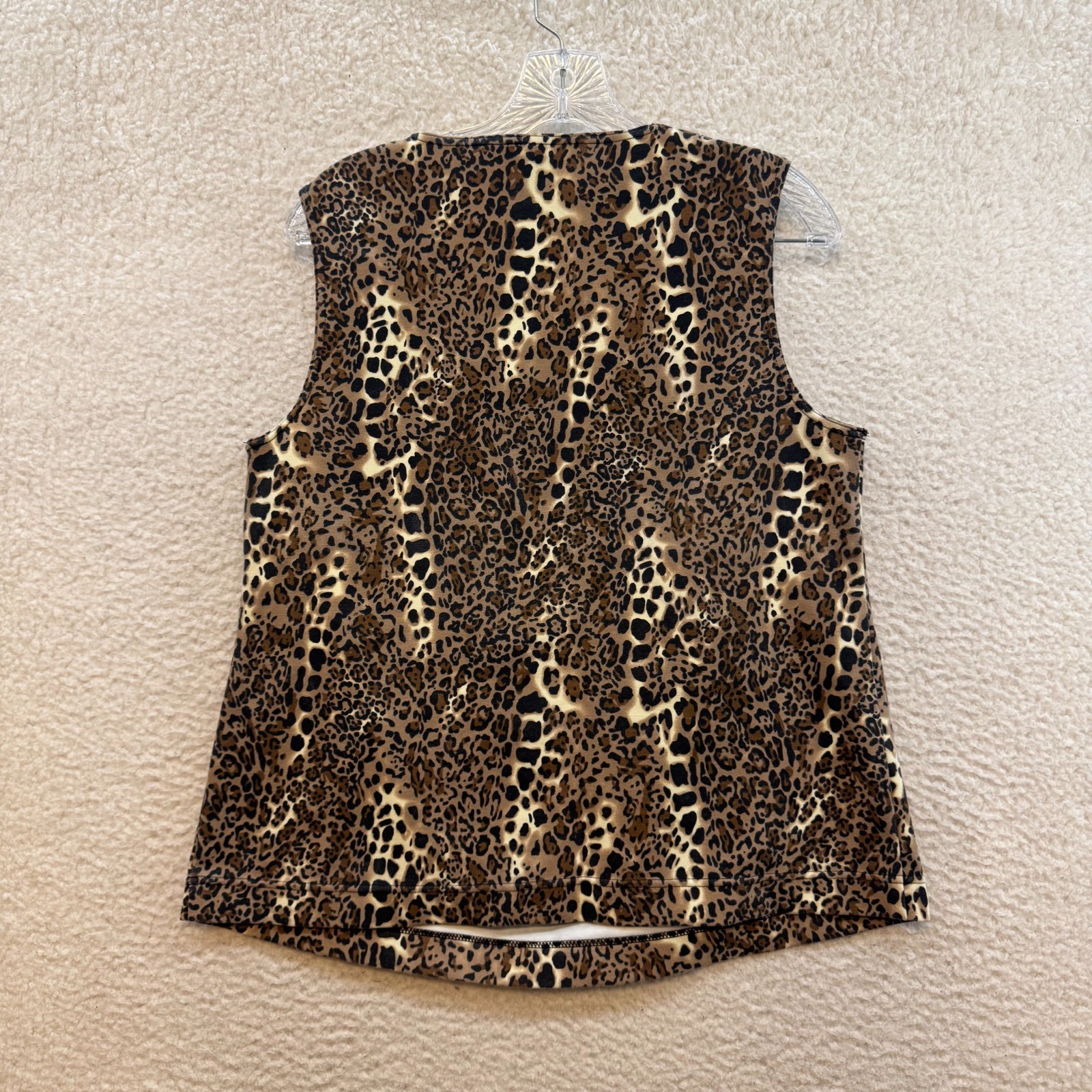 Y2K Vintage Tank Top 1X 2X XL XXL Cheetah Leopard Animal Print Boho Bohemian