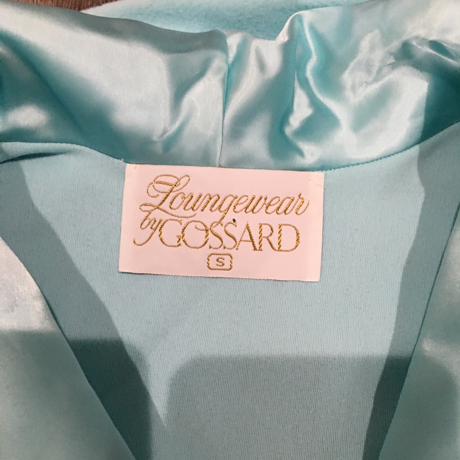 Vtg Loungewear Gossard Teal Soft Lounge Robe Small
