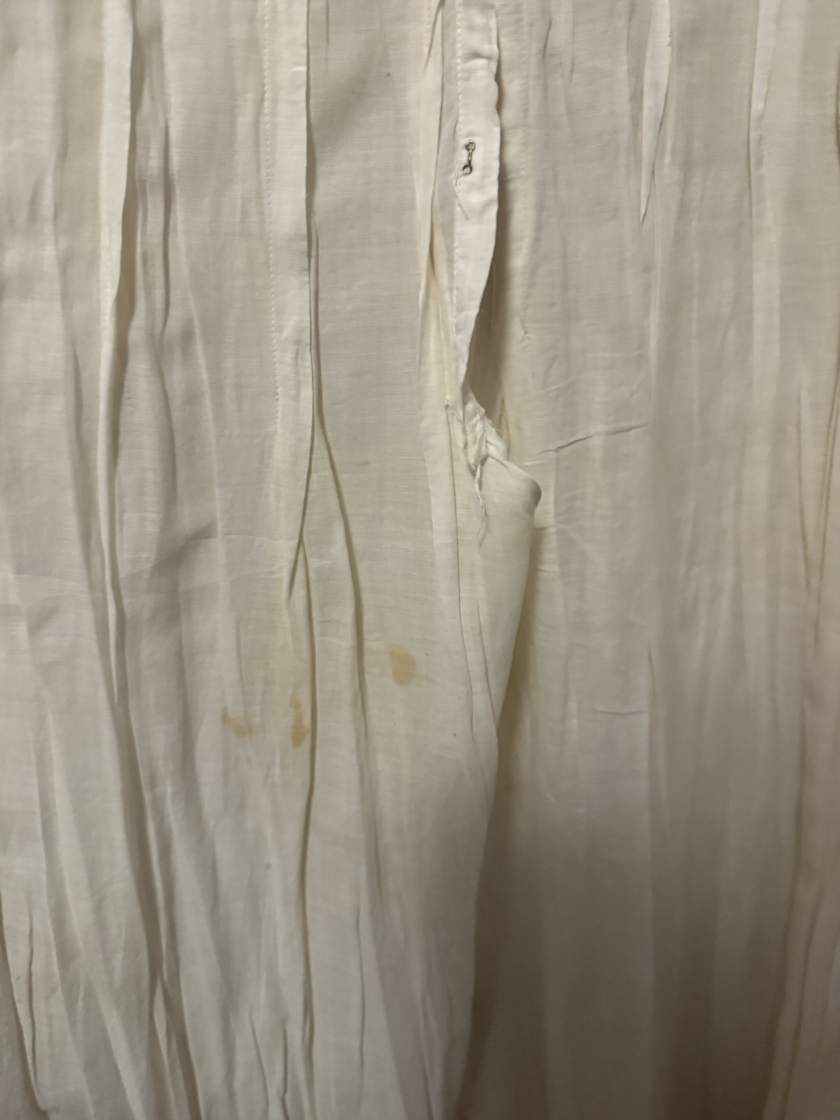 Antique Edwardian White Irish Lace Eyelet Cotton Lawn Lingerie Tea Summer Dress