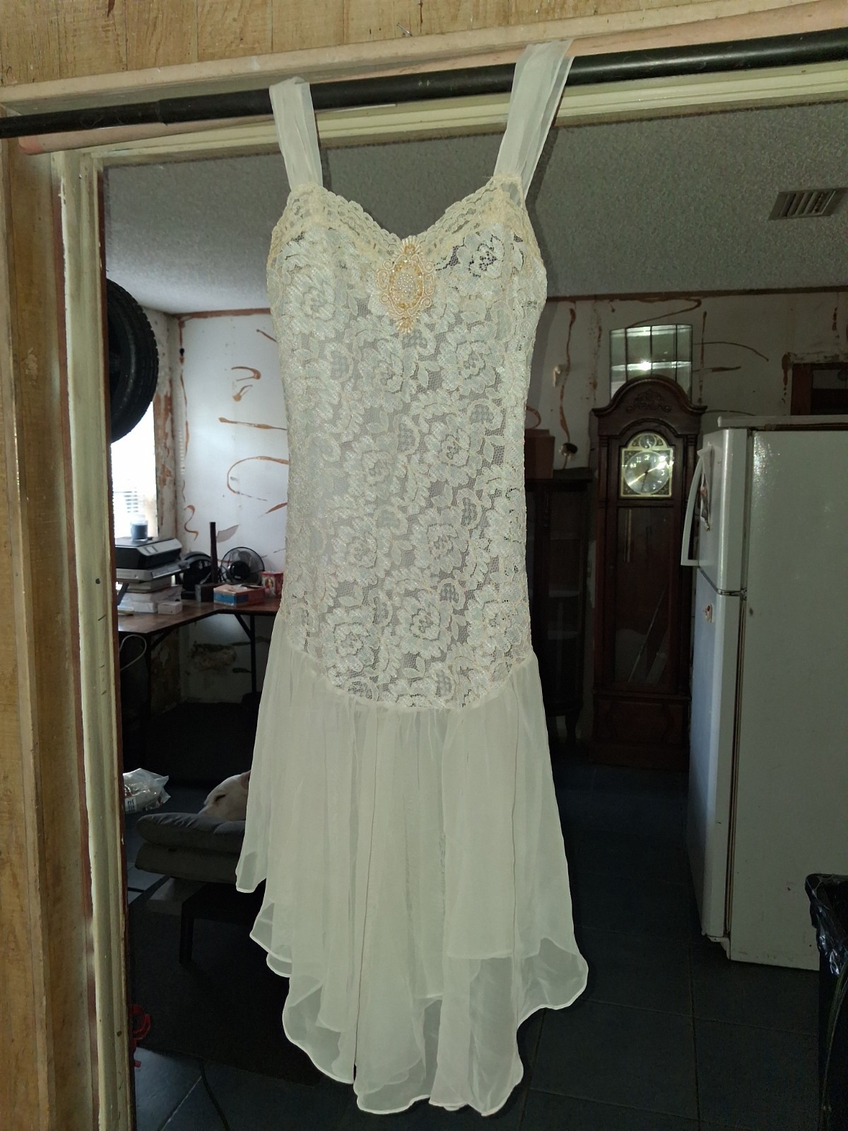 1980 lace vintage night dress M