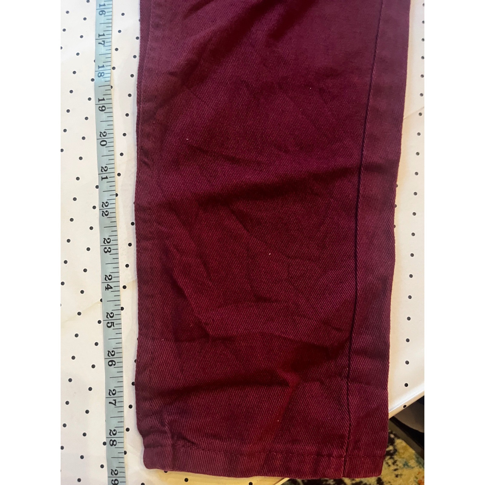 Vintage Lee USA Jeans Womens 2 24 Waist Port Wine Burgundy High Rise Tapered NWT