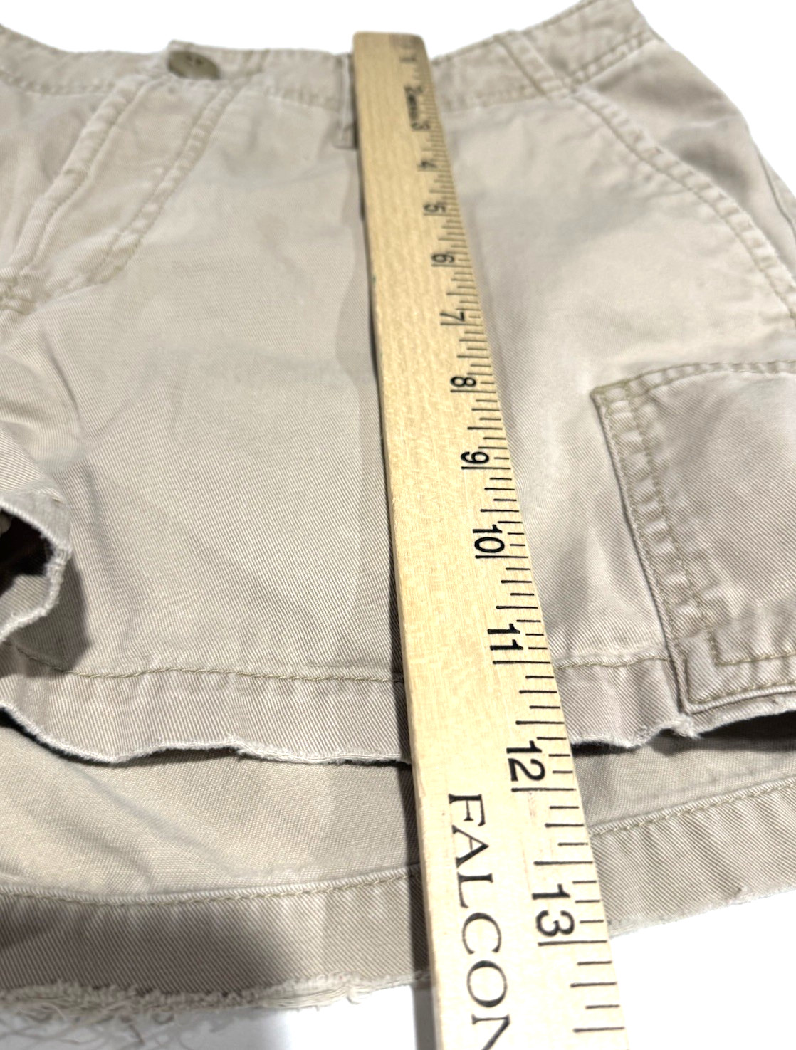 Abercrombie And Fitch Mini Shorts Khaki Cargo Woman 6 Grunge Y2K Preppy Vintage