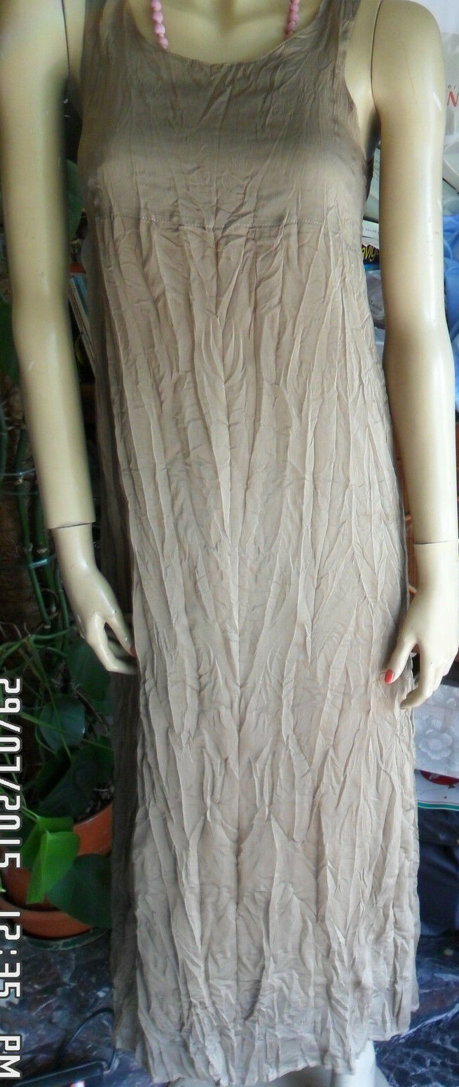 ZINCO women’s dress/dress ORIGINAL VINTAGE 80s col. bronze size 40 embossed