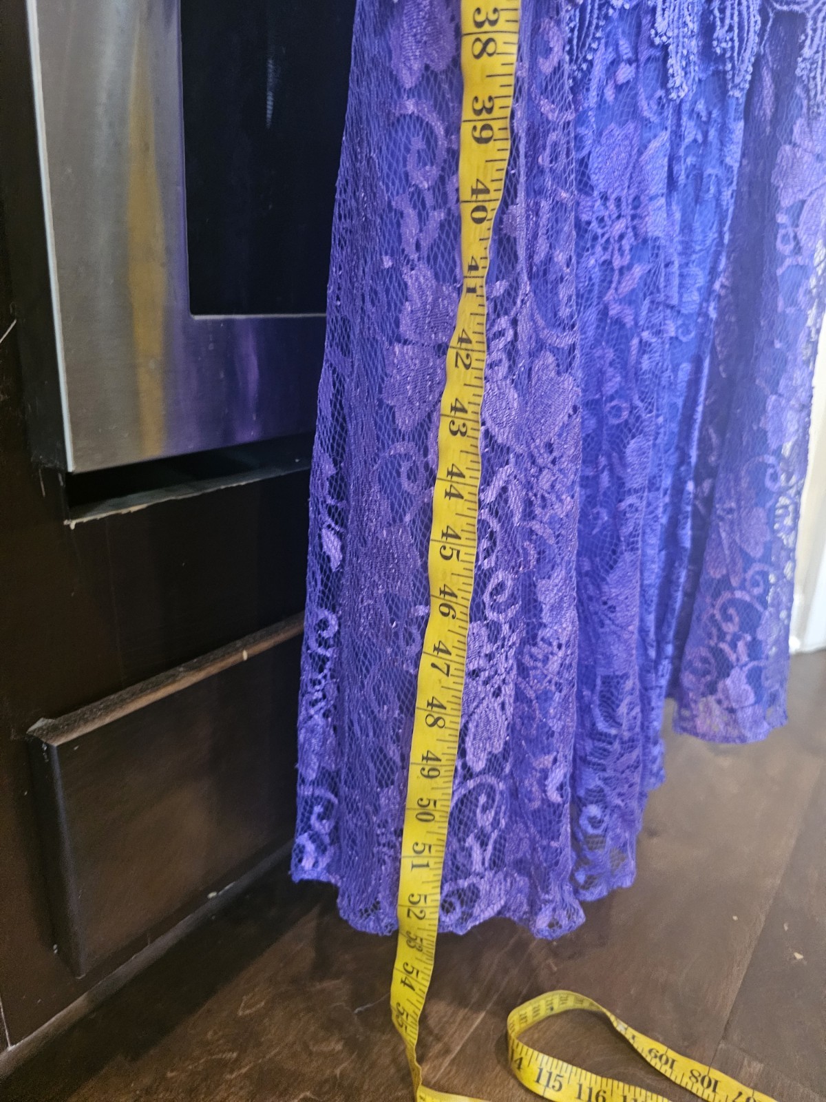 Vintage Mister Jay Purple Lace Sheer Victorian Long Dress Large/XL