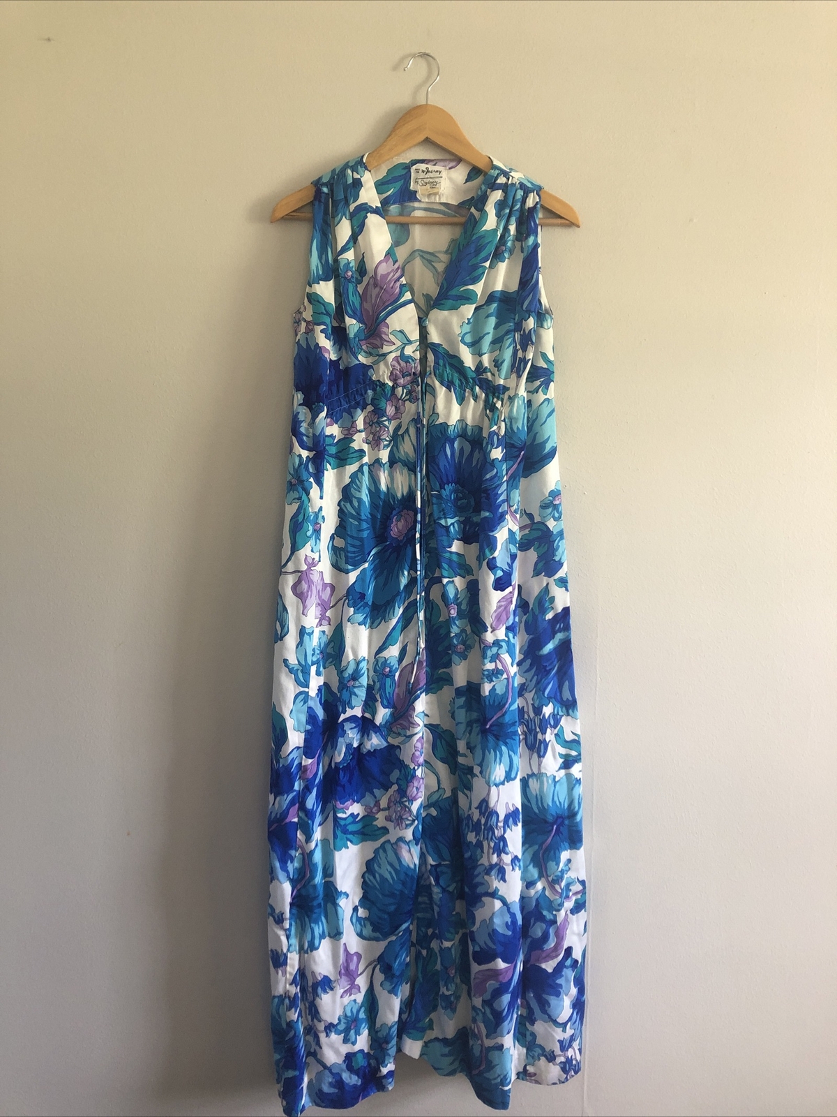 Vintage 60s 70s McInerny by Sydney Honolulu Hawaiian Maxi Dress Size 8 Small
