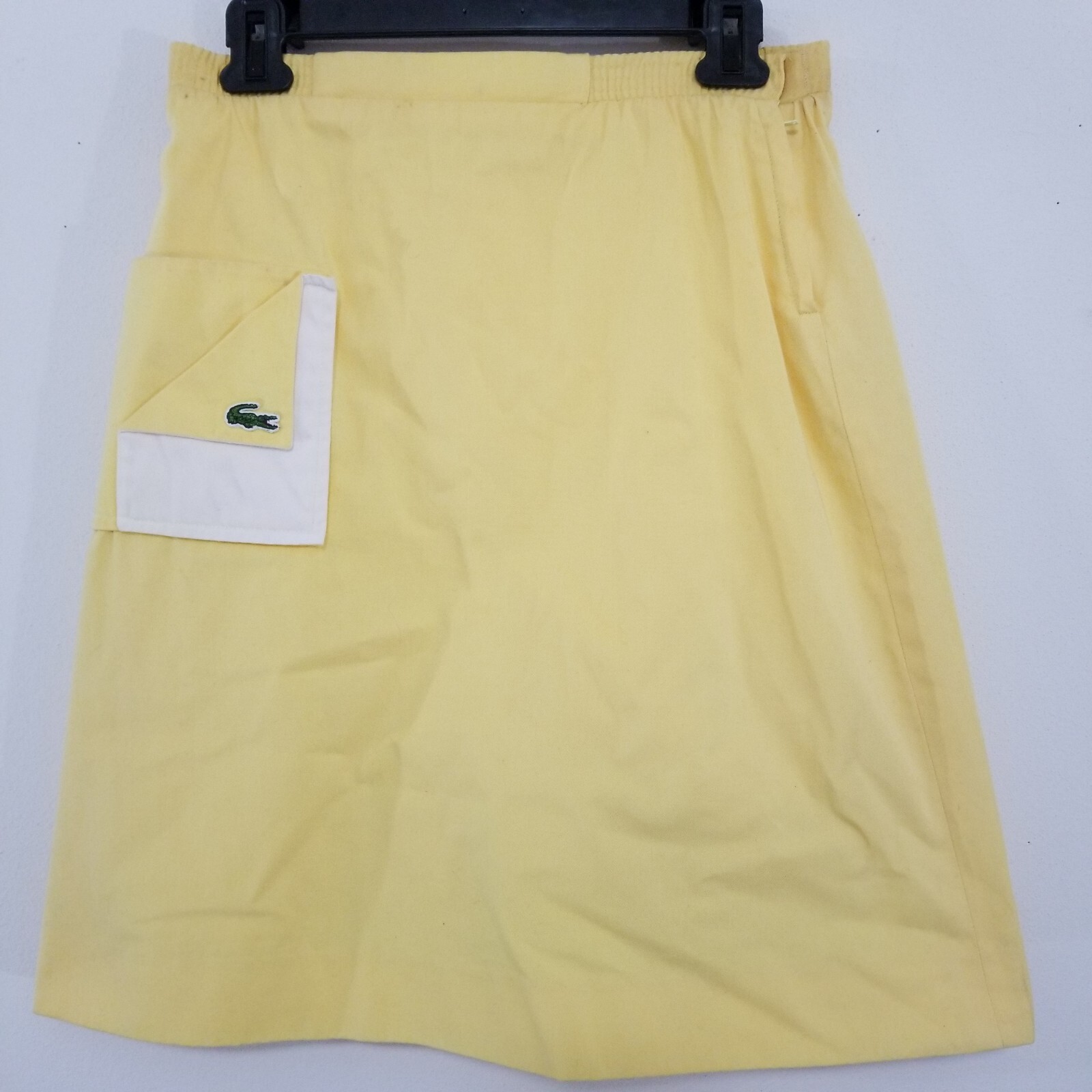Vintage Izod Lacoste Skirt Yellow Tennis Haymaker Union Made Sport 80s Womens 8