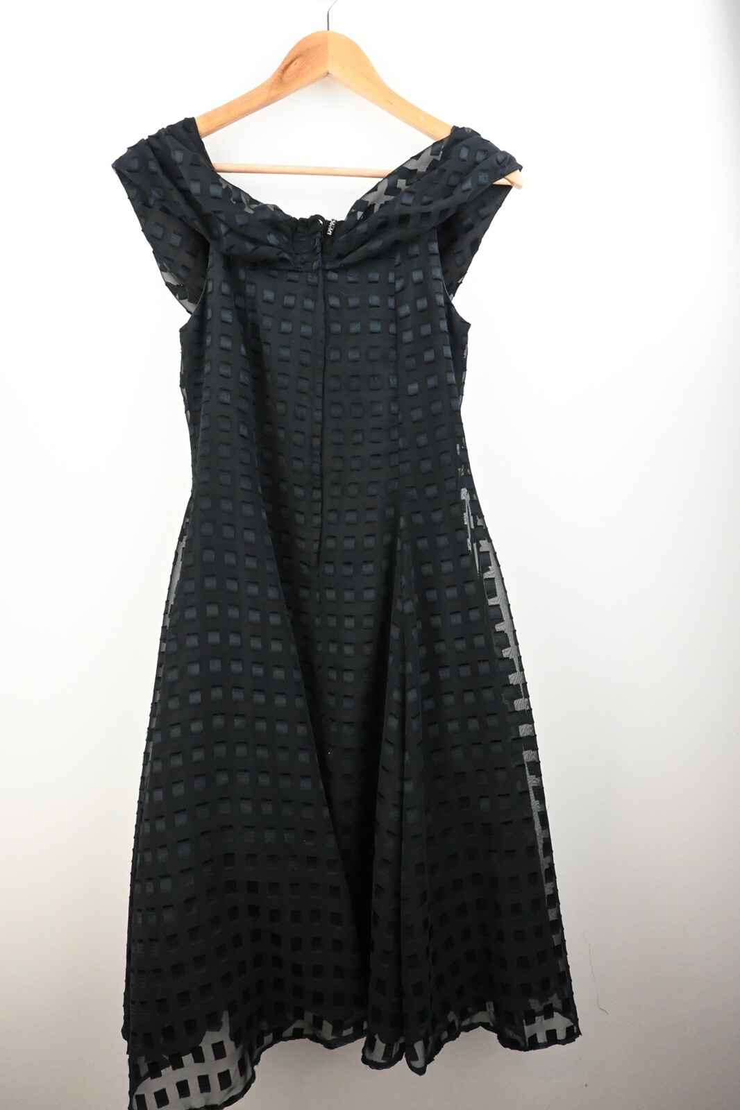 Vintage Belle Aire fashions of Melbourne fit and flare dress in black size UK10