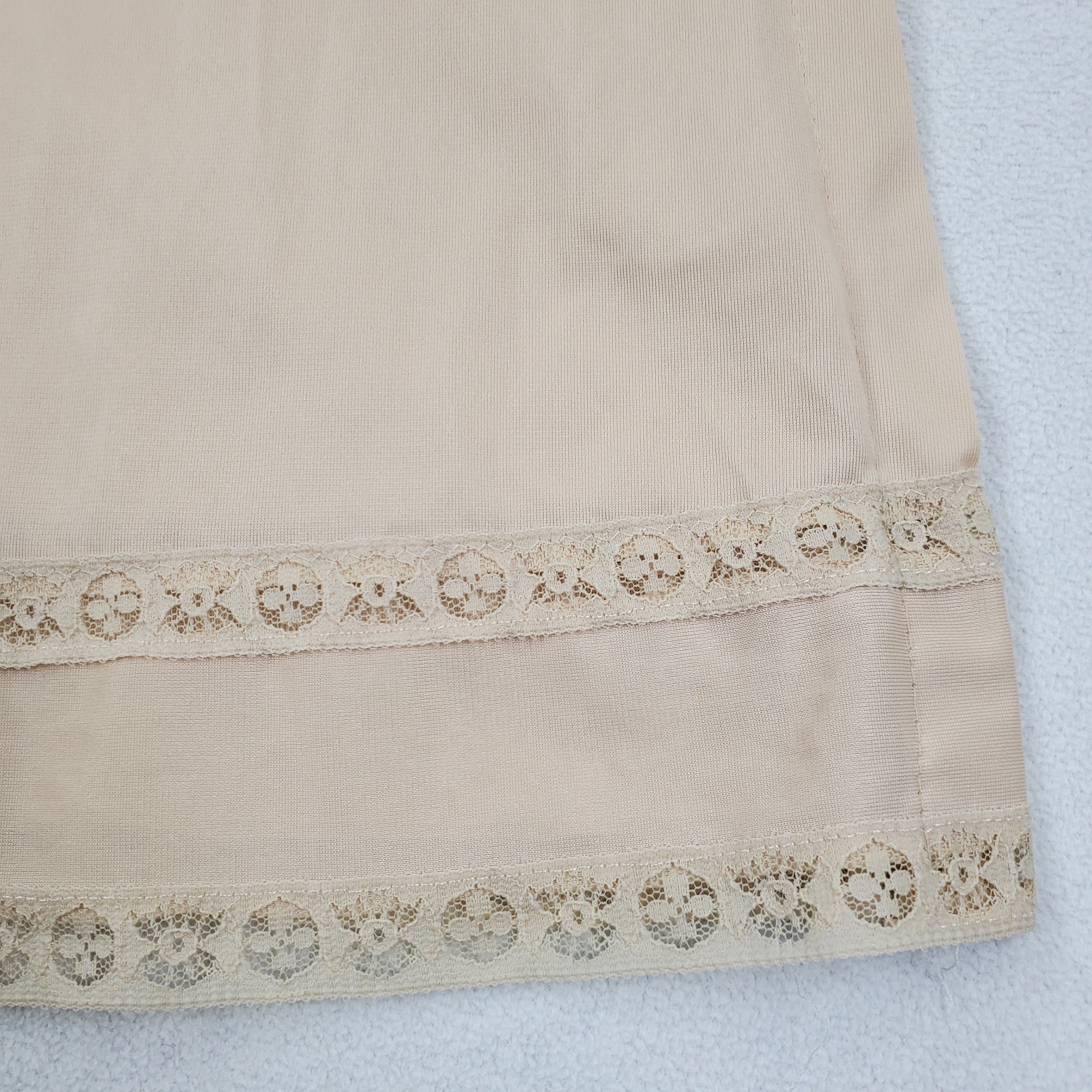 VTG 60s Gossard Artemis Neutral Beige Nude Strapless Long Slip 32 Union USA Made