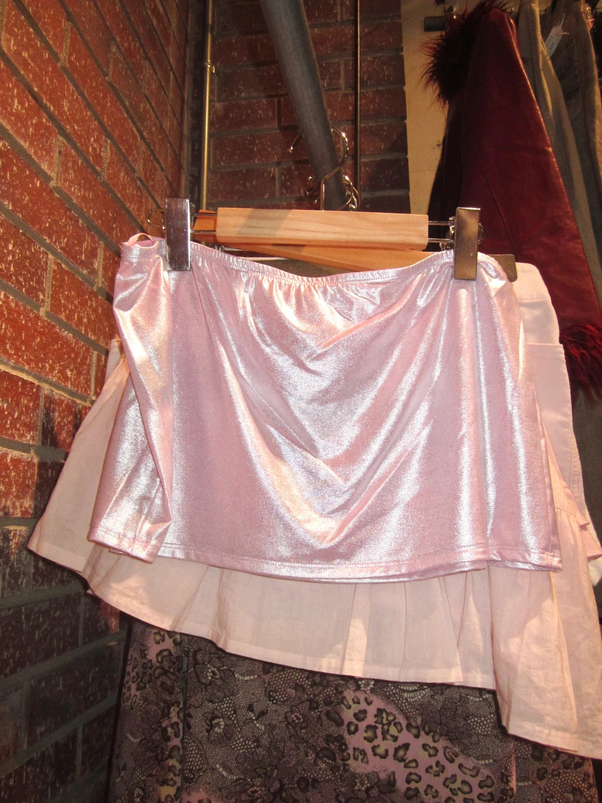 Y2K Vintage Pink Satin Rhinestone 3-Piece Lingerie Set