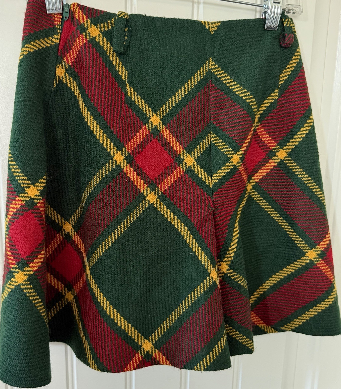 Vintage Four Corners Wool Plaid Skort Size 9/10 Academia