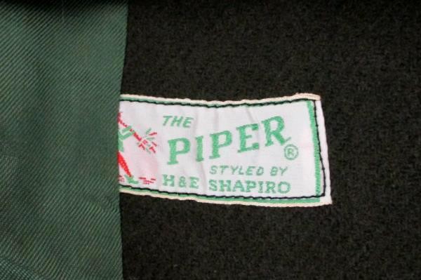 Rare Vintage The Piper Blazer by H&E Shapiro 1955 Green Embroidery Wool