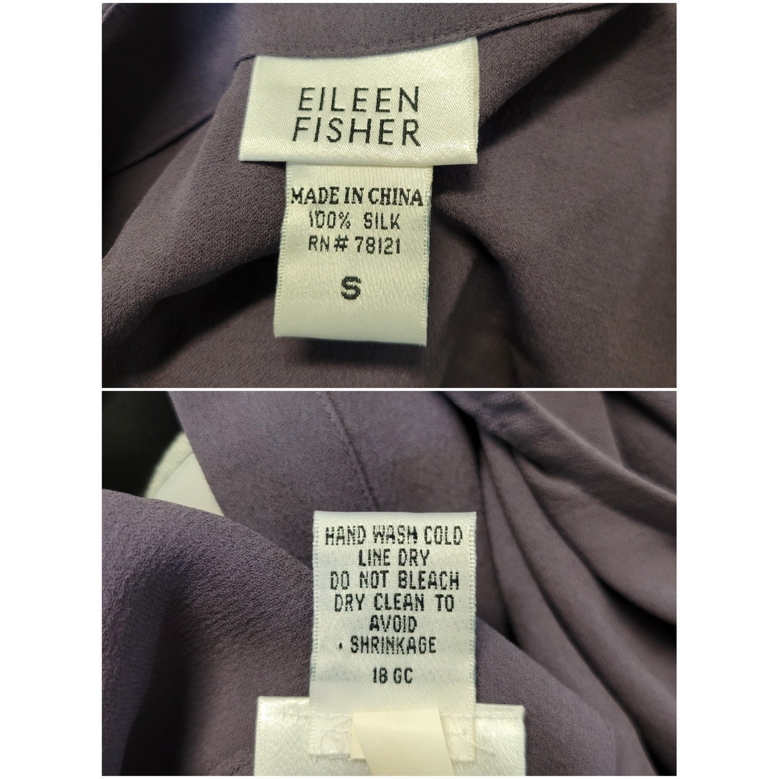 Eileen Fisher 3 Piece Skirt Set Purple 100% Silk Cardigan Shell Maxi Skirt Sm