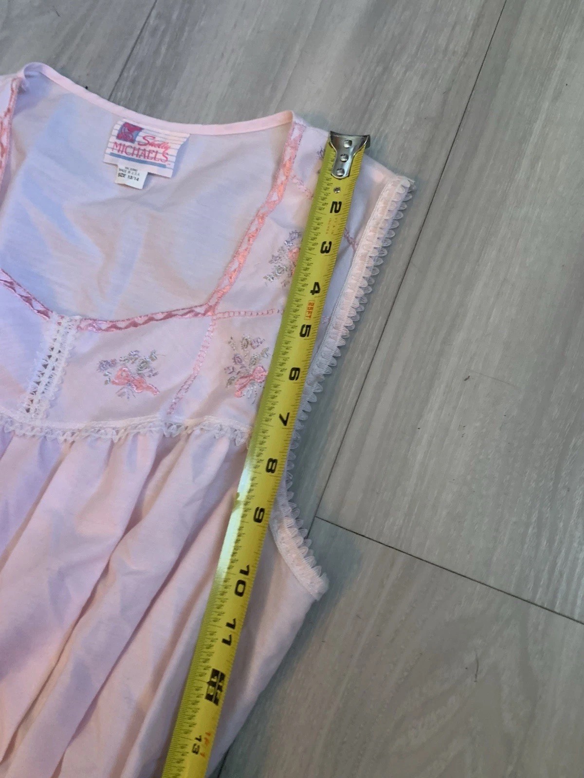Vintage Shelly Michaels Embroidered Sundress Junior Size 13/14 (Fits like XS)