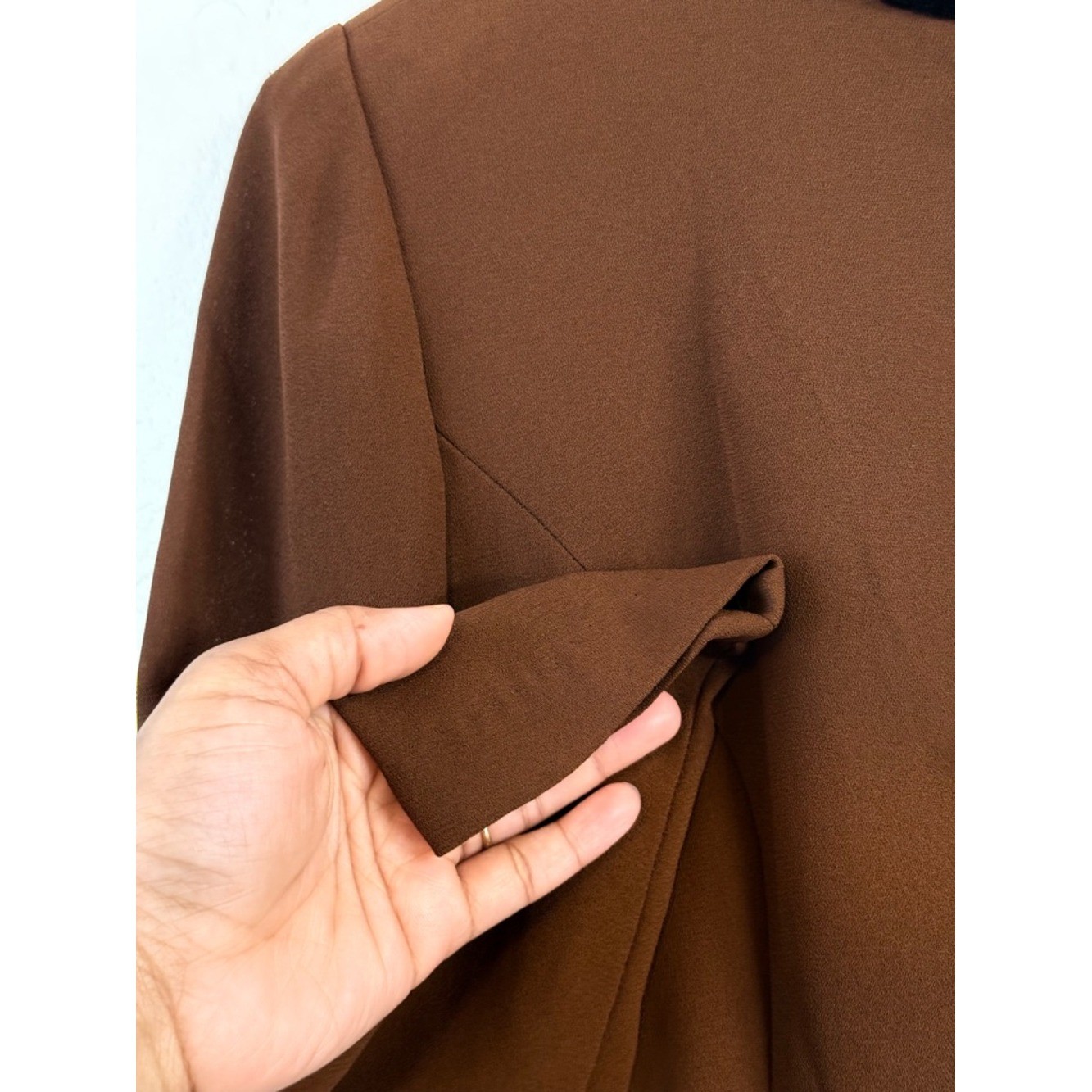 VTG David Warren DW3 Saks Fifth Avenue Velvet Collar Short Coat Two Tone Sz 4