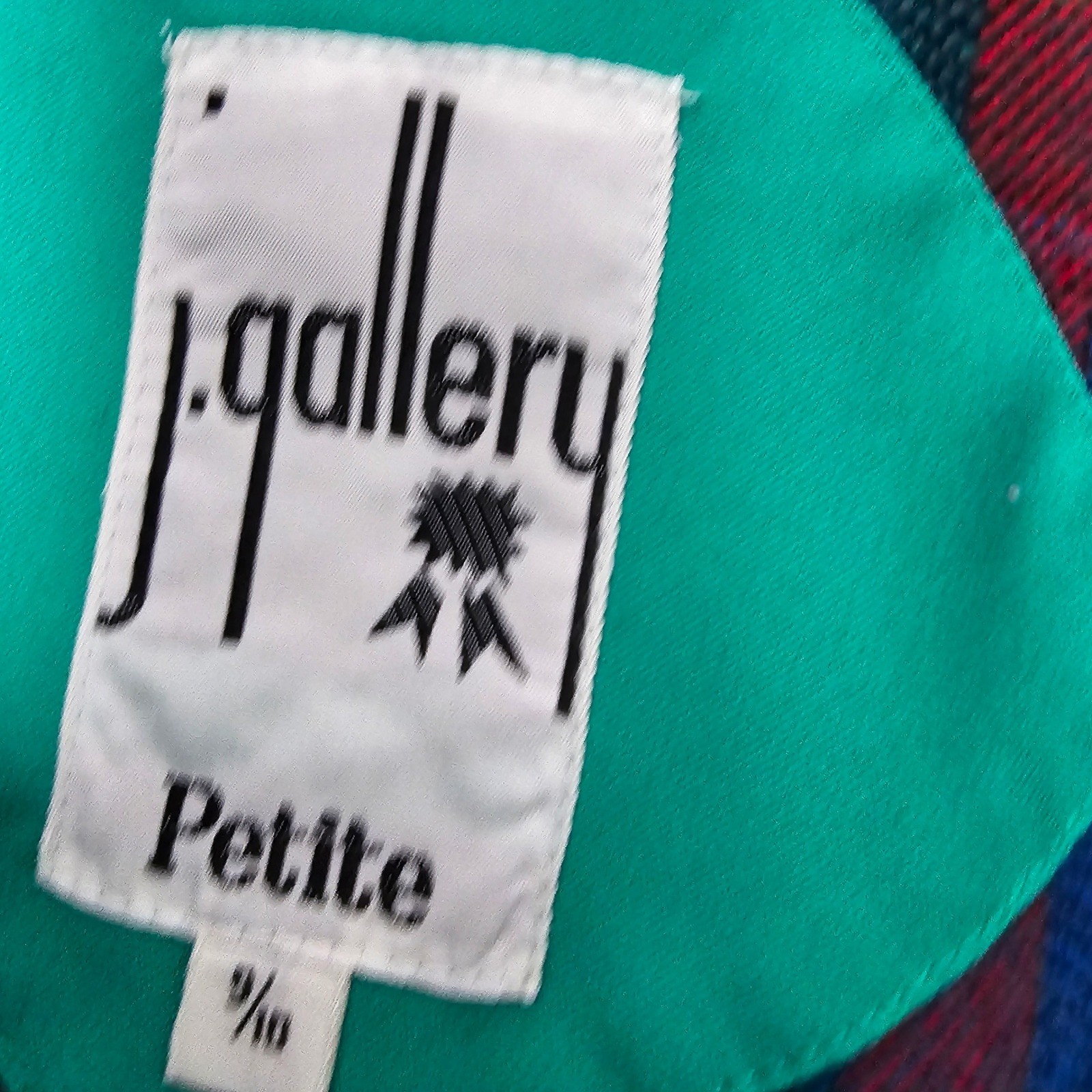 J. Gallery Womens Vintage Belted Trench Coat 9/10 Petite Teal Green Classic Prep