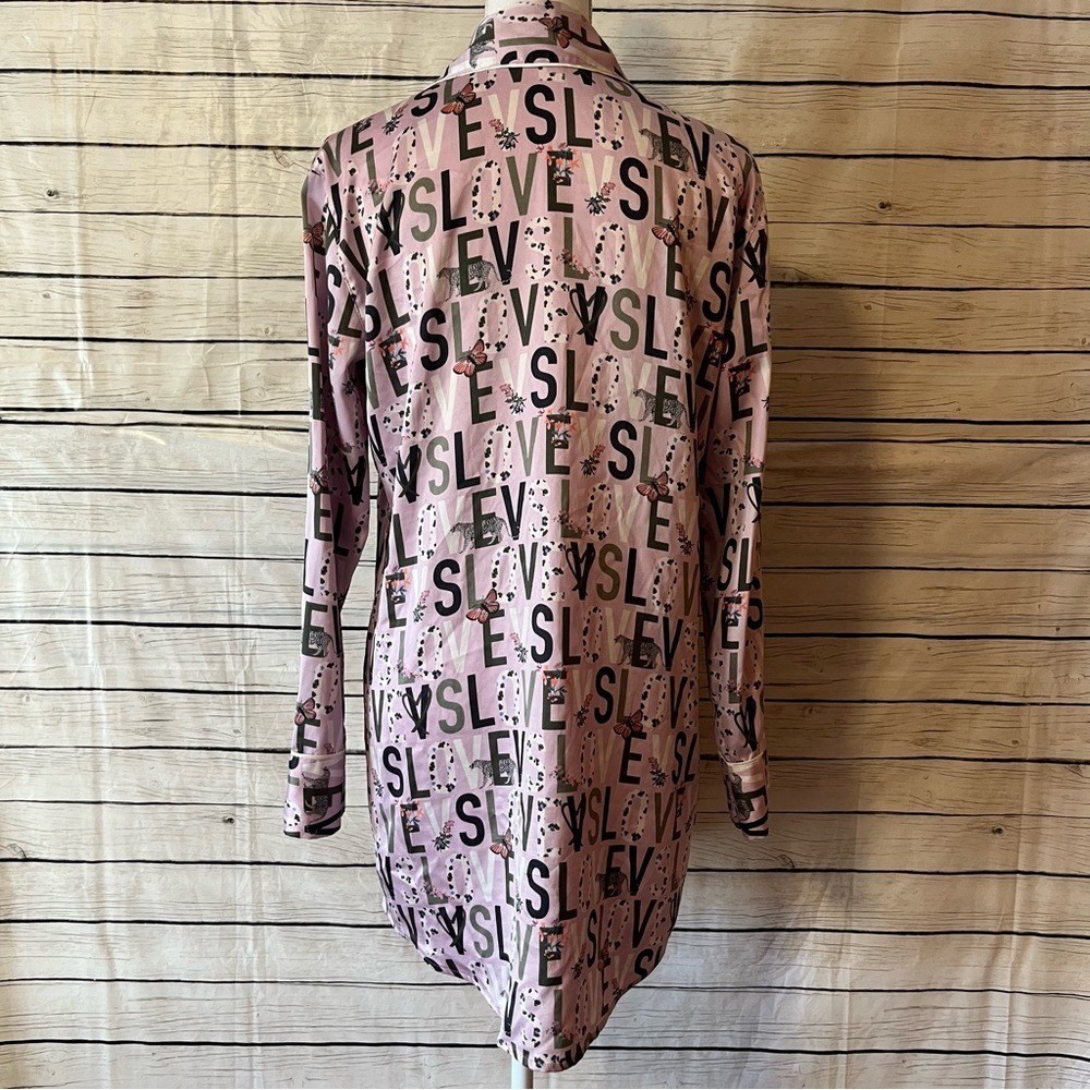 RARE Victoria’s Secret Pink and Black LOVE Letter Print Sleep Shirt