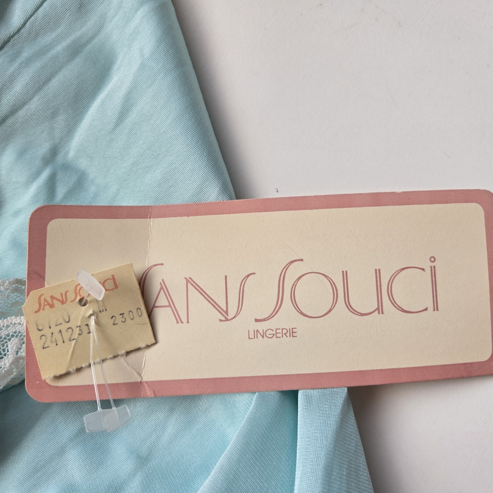 Sans Souci Vintage Nightgown Pale Aqua Blue Size M Lingerie Nightie Usa New