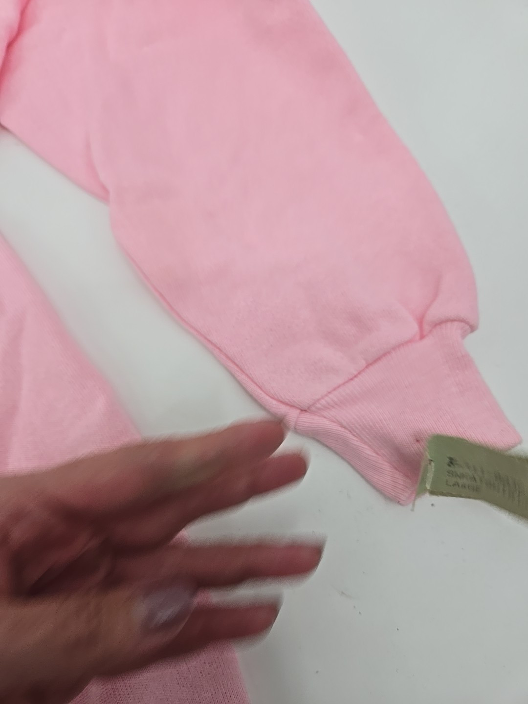 Vintage Deadstock 1980s Pink Sweatshirt, Think Irish, Hanes L 14-16 Womens Xs