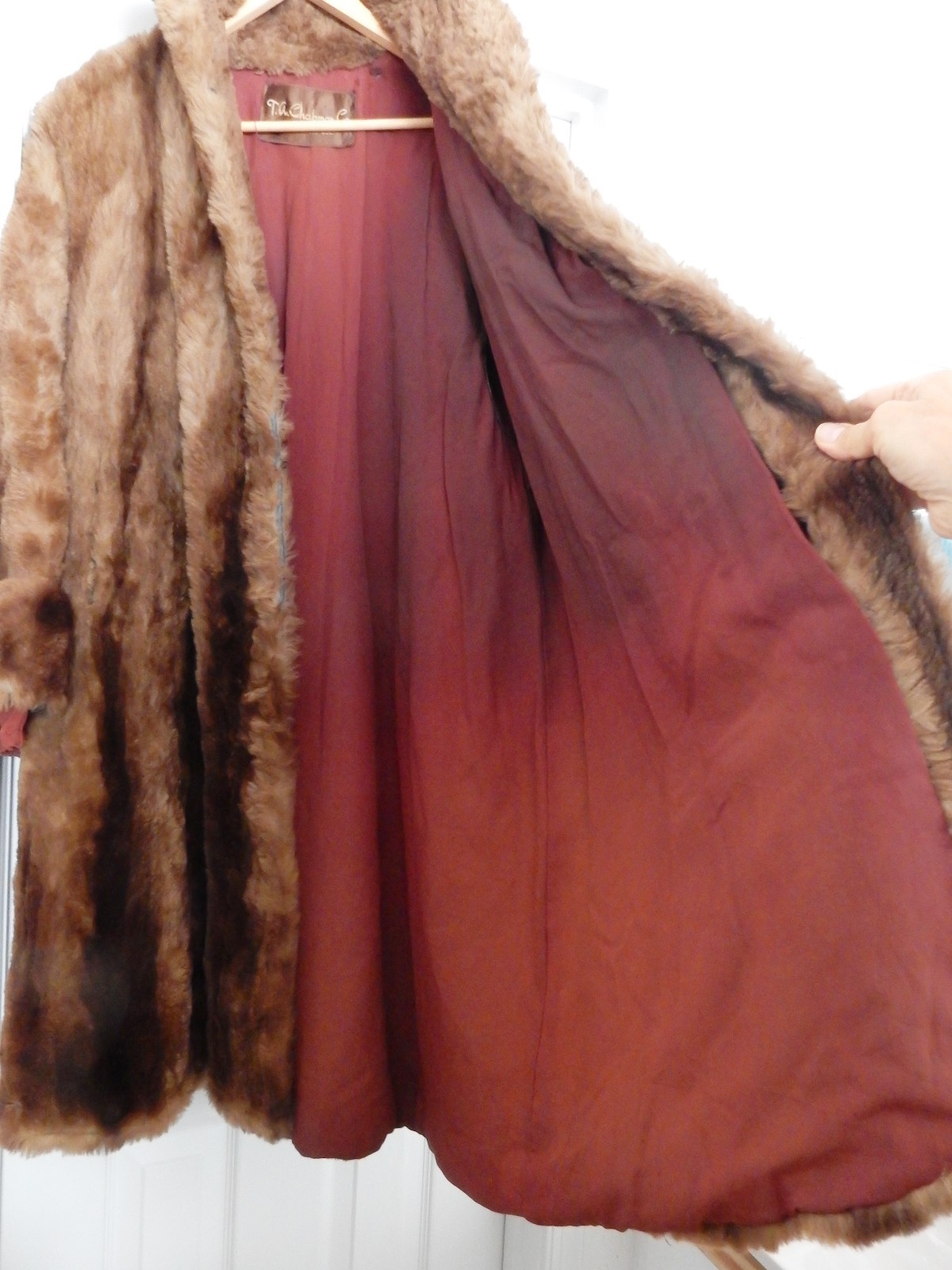 VTG CHAPMEN MILWAUKEE Raccoon Fur Coat Swing Back Retro Brown No Size S/M (?)