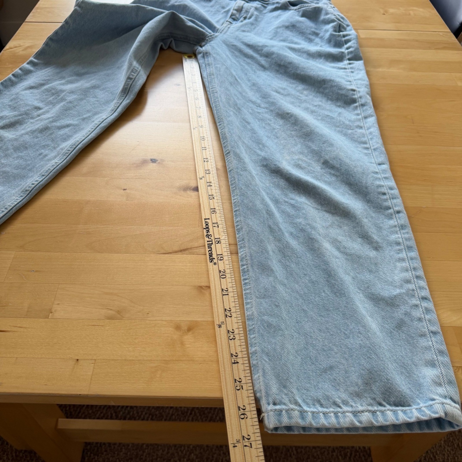 Frank & Oak „Patti” Light Wash Straight Leg Jeans Size 29 Minimalist 90s Vintage
