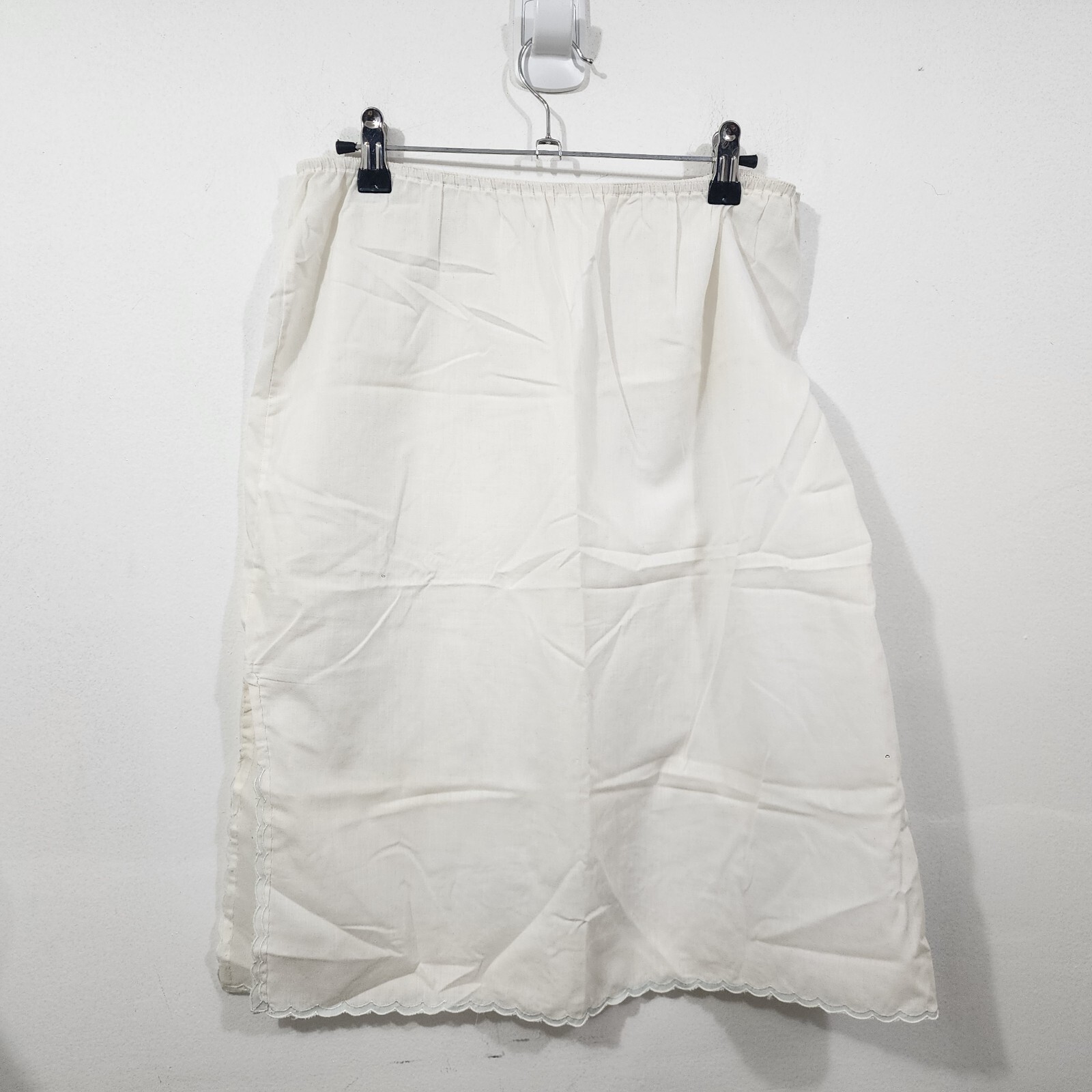 Vintage Jodie Arden Cotton Half Slip Floral Embroidered Elastic Waist Women’s M