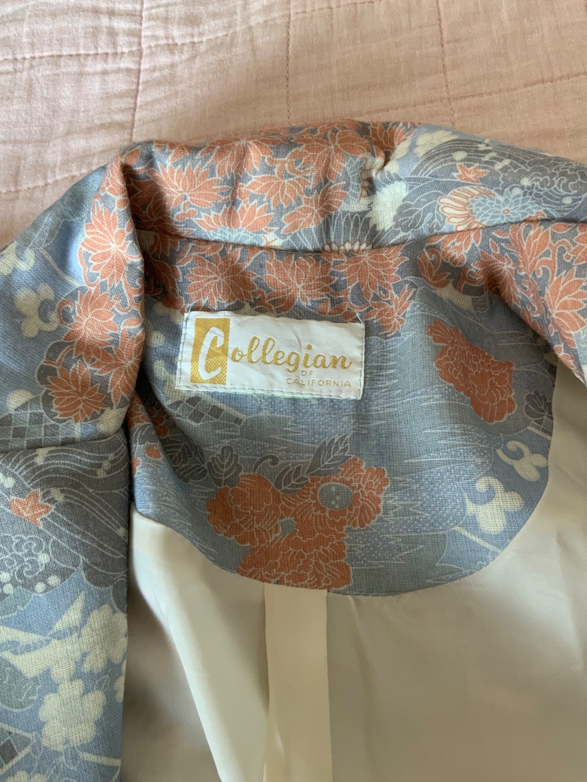 Vintage Collegian of California Asian inspired Blazer