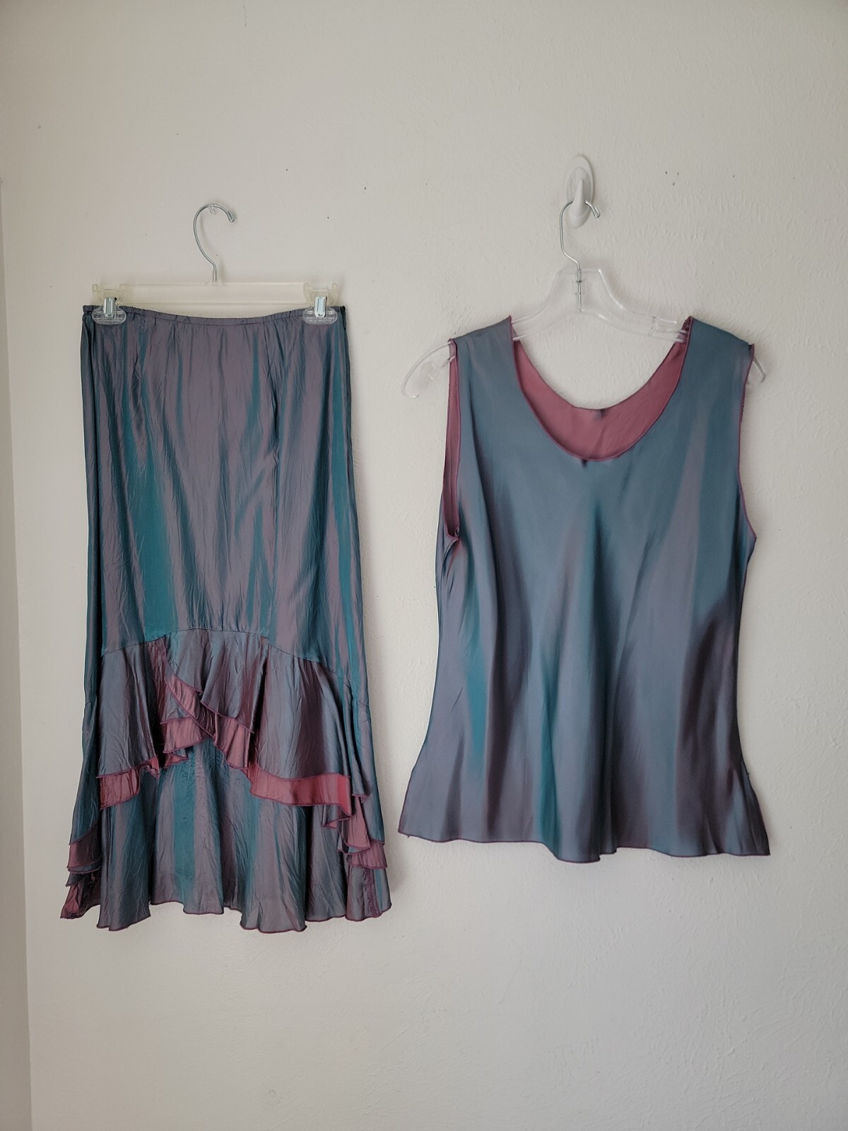 Vintage Hanna for La Journee Lagenlook Monochromatic Skirt & Tank New Small