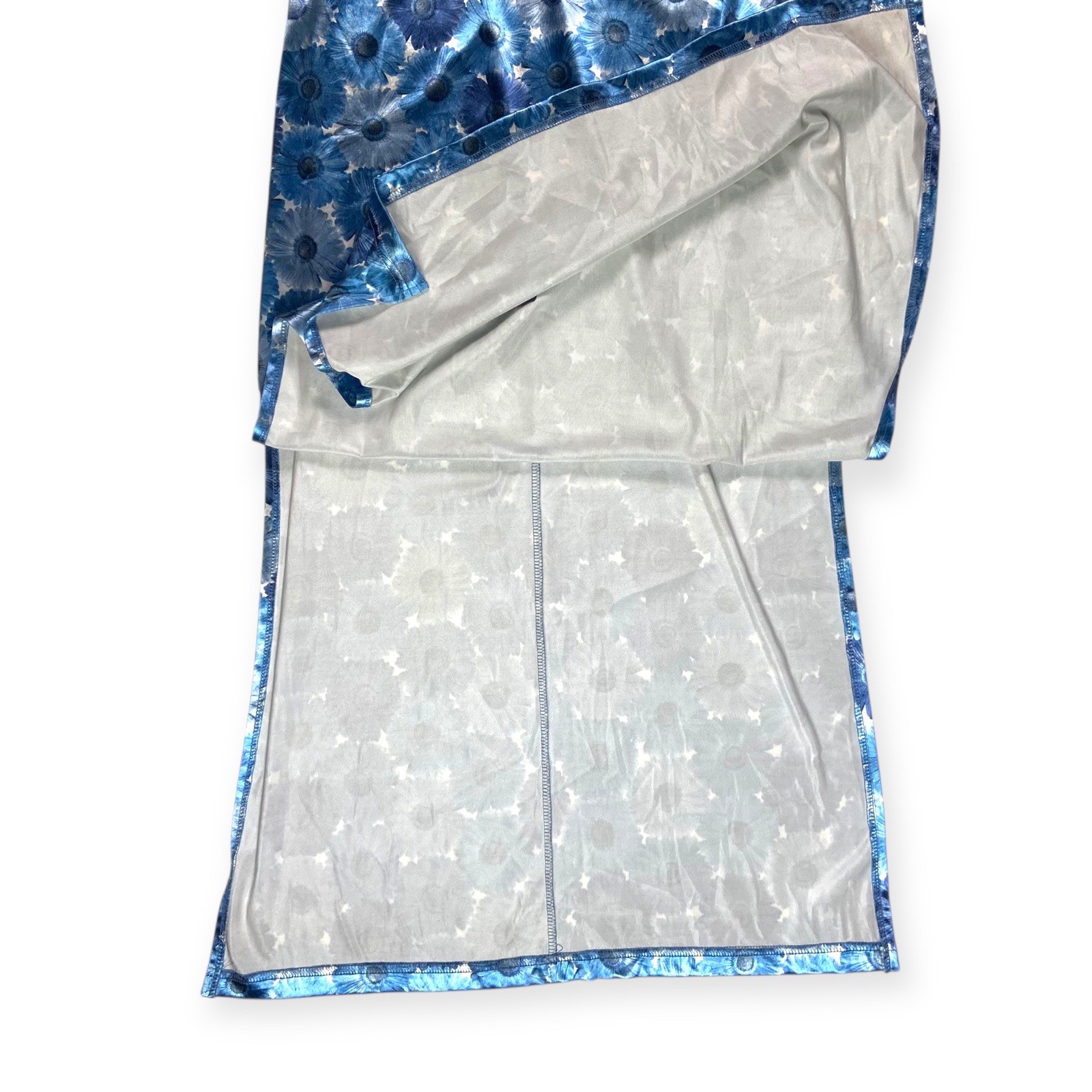 Aqua Blues Women’s VTG 90’s Satin Daisy Floral Dress Grunge M