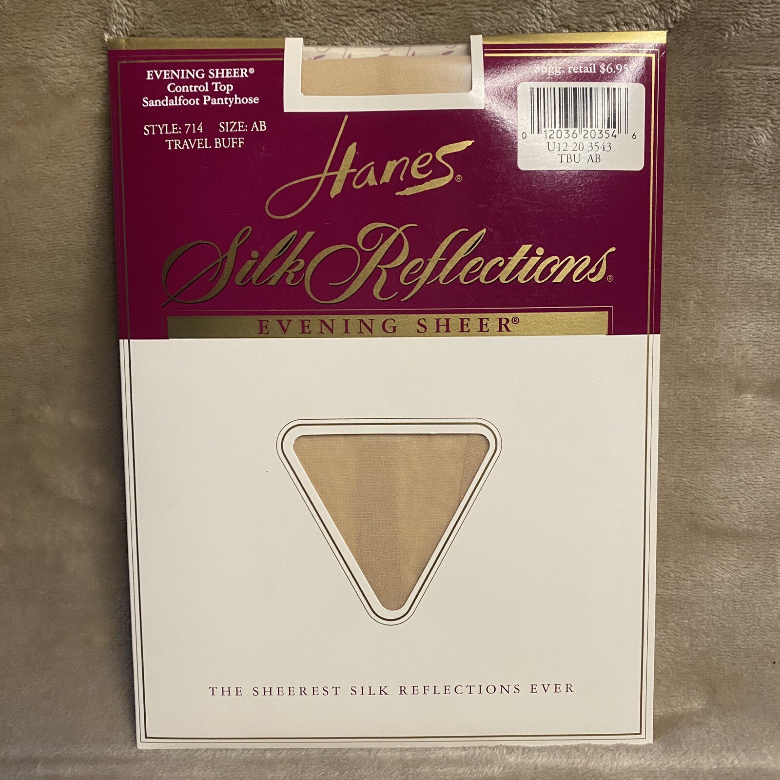 Lot of 7 – VTG Hanes Silk Reflections Control Top Pantyhose Size AB Taupe Black