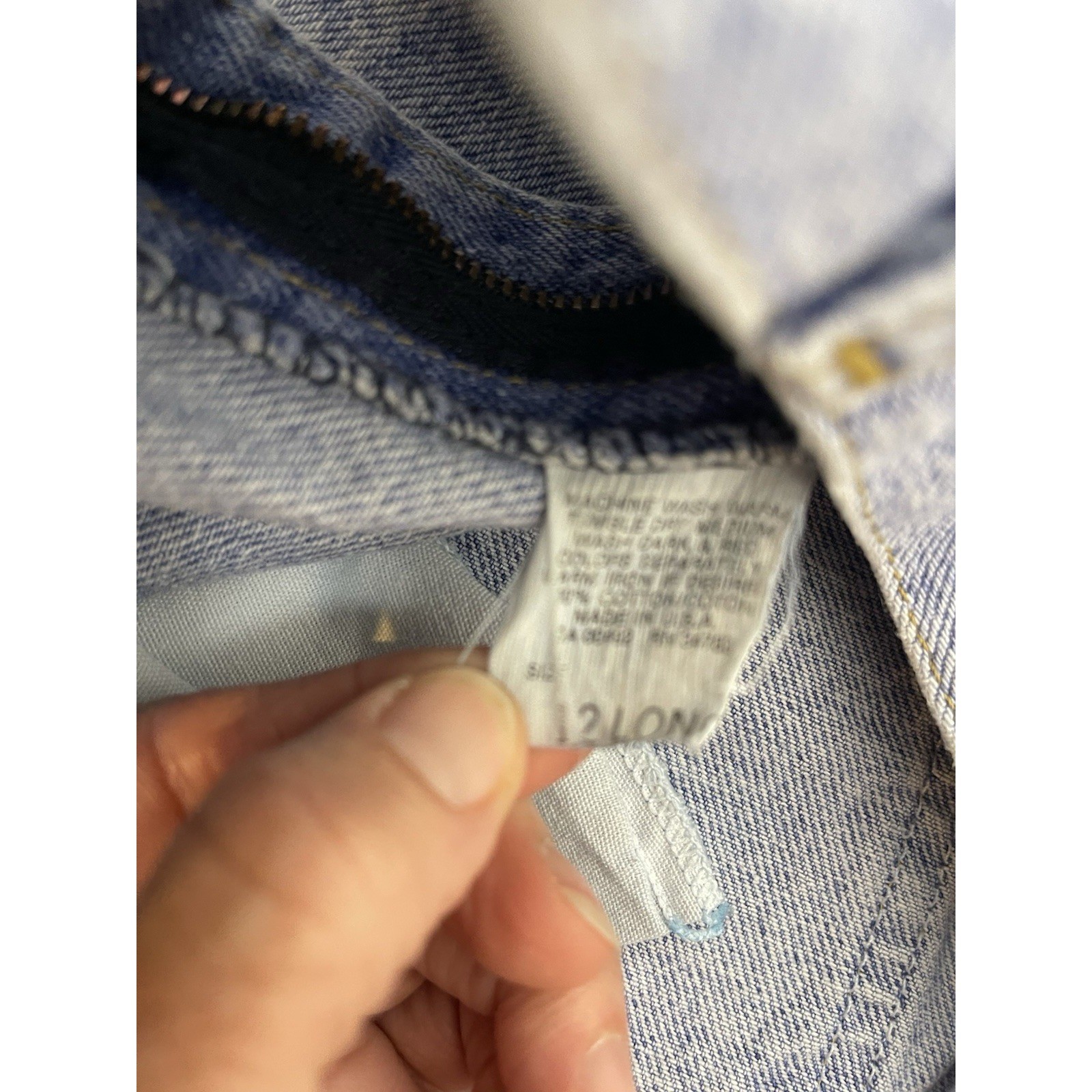 Vintage Lee High Waisted Mom Jeans Light Wash Acid Tapered Leg USA Made 12 Long