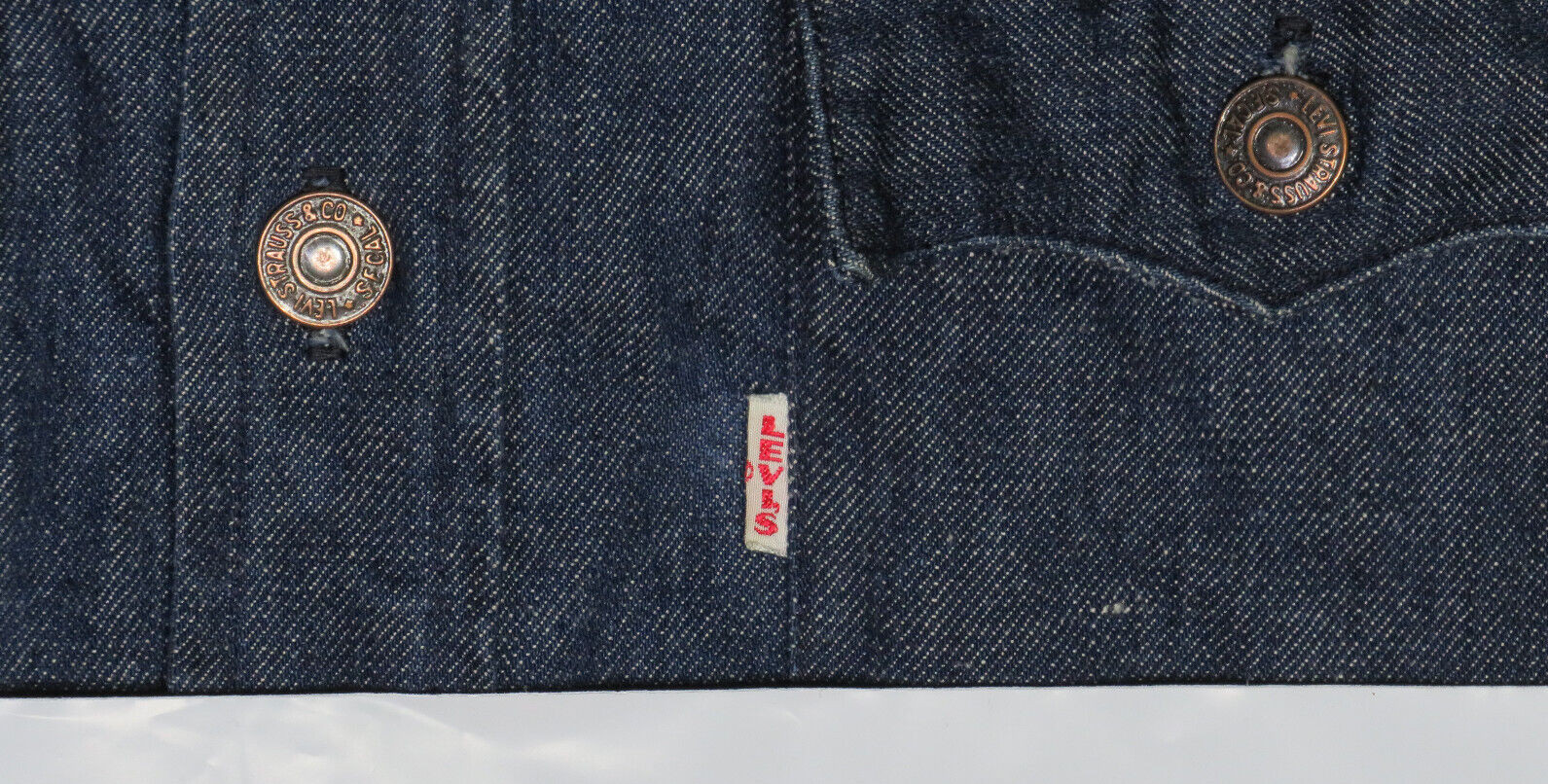LEVIS WOMENS BLUE JEAN DENIM JACKET LARGE BIG E VINTAGE 100% COTTON EPAULET