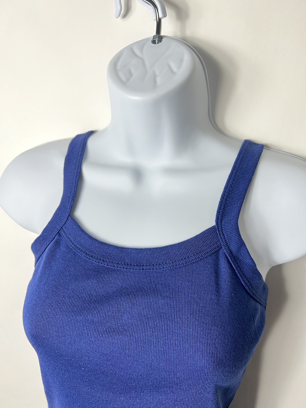 Vintage 90s Y2K Navy Blue Tank Top Delias Alloy Skate Surf 100% Cotton Grunge